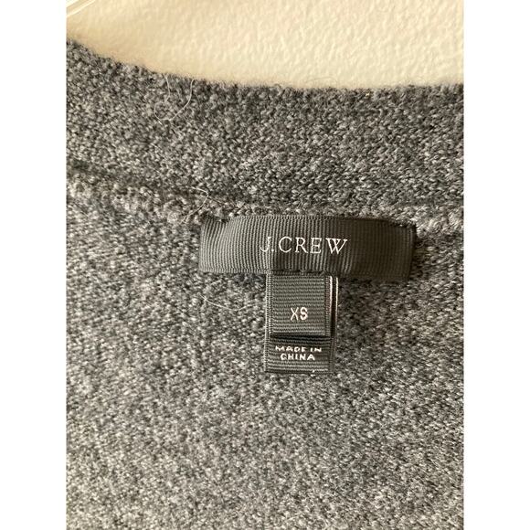 J. Crew Oversized Alpaca Blend Open Front Cardigan Dark Gray Size XS - Picture 3 of 6